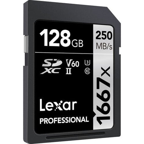 Lexar Pro SILVER Series 1667x 128GB SDXC UHS-II Memory Card LXSD1667P128