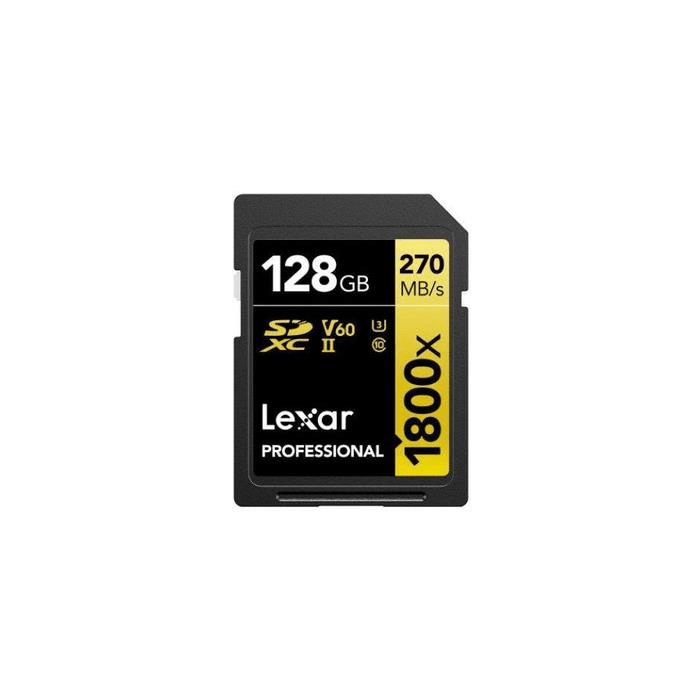 Lexar SD Pro 1800x 128GB SDXC UHS-II Memory Card LXSD1800P128