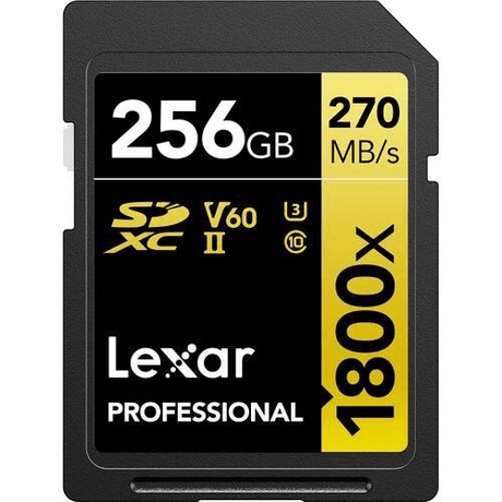 Lexar SD Pro 1800x 256GB UHS-II SDXC Memory Card LXSD1800P256