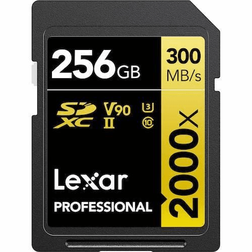 Lexar SD Pro 2000x 256GB UHS-II SDHC Memory Card LXSD2000P256