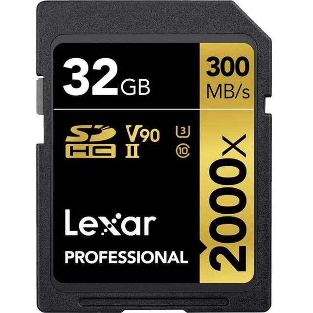 Lexar SD Pro 2000x 32GB UHS-II SDHC Memory Card LXSD2000P32