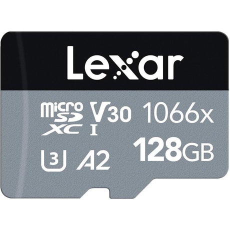 Lexar Professional 1066x 128GB microSDXC UHS-I Memory Card with SD Adapter LXSDM1066128A