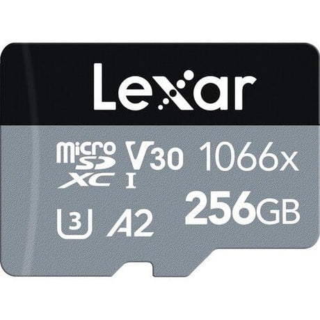 Lexar Professional 1066x 256GB microSDXC UHS-I Memory Card with SD Adapter LXSDM1066256A