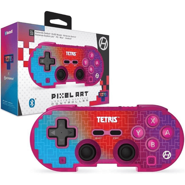 Hyperkin Official Tetris Pixel Art Bluetooth Switch Controller - Hyper Gradient M01328-TEHG