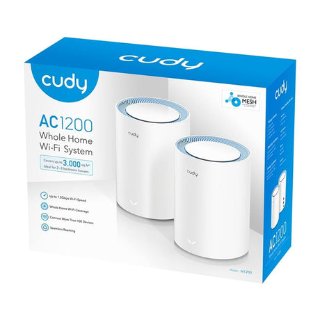 Cudy M1200(2-pack) AC1200 Dual-Band Whole Home Mesh Wi-Fi 5 System