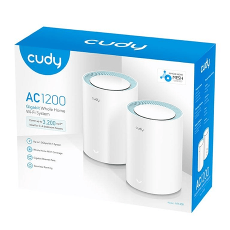 Cudy M1300 AC1200 Dual-Band Whole Home Wi-Fi Mesh System 2-pack