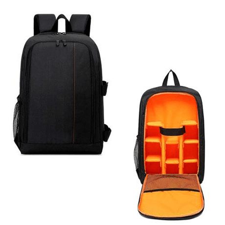 Tuff-Luv DSLR / Lens / 15-inch Laptop Day Bag Kit Backpack Black and Orange M1722B