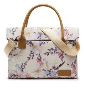 Tuff-Luv 15-inch Ladies Floral Waterproof Canvas Tote Notebook Bag MF2191