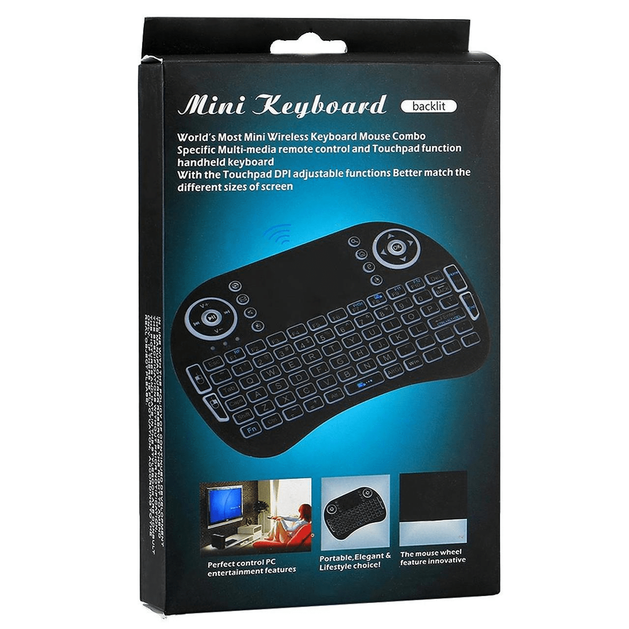 Tuff-Luv Mini Mobile 2.4GHz Wireless Keyboard with Touchpad Black MF22