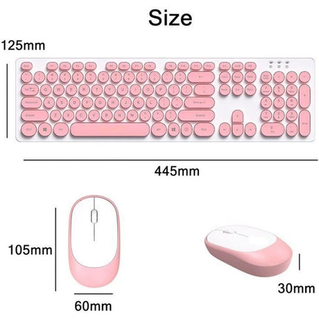 Tuff-Luv Wireless Keyboard and Mouse Combo Pink MF2391