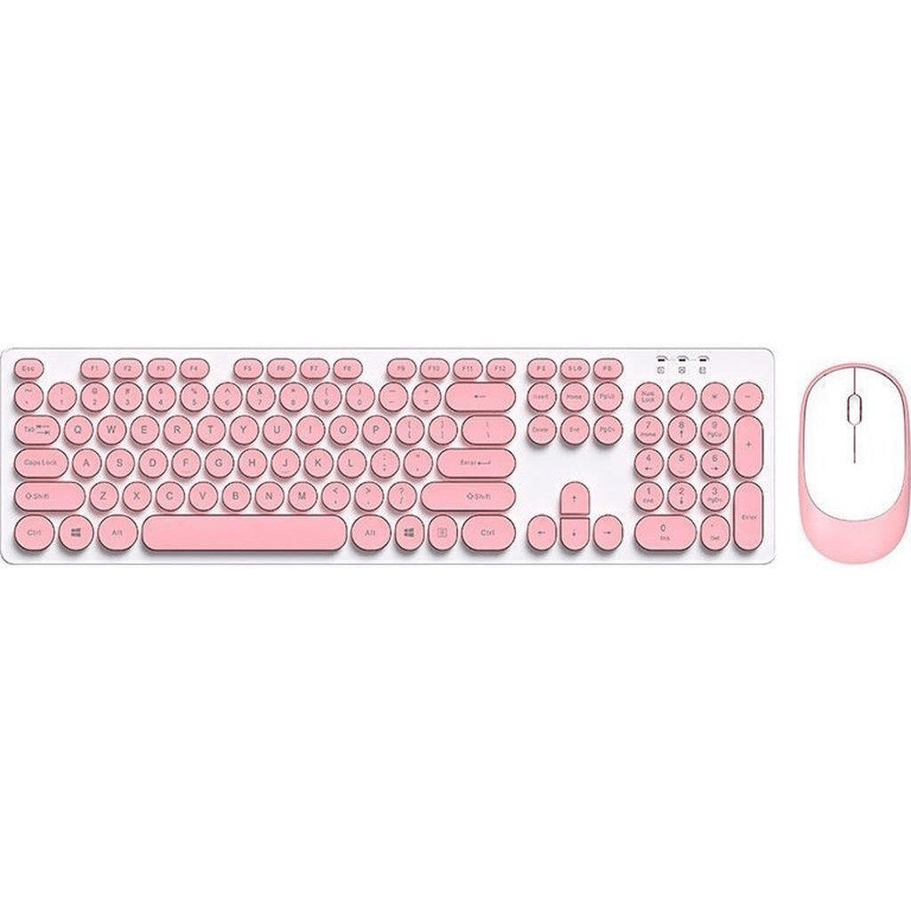 Tuff-Luv Wireless Keyboard and Mouse Combo Pink MF2391