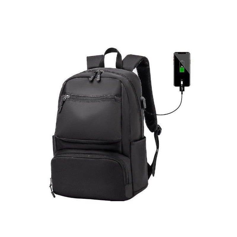 Tuff-Luv Oxford 13-15.6-inch Backpack with USB Charging Port Black MF2414