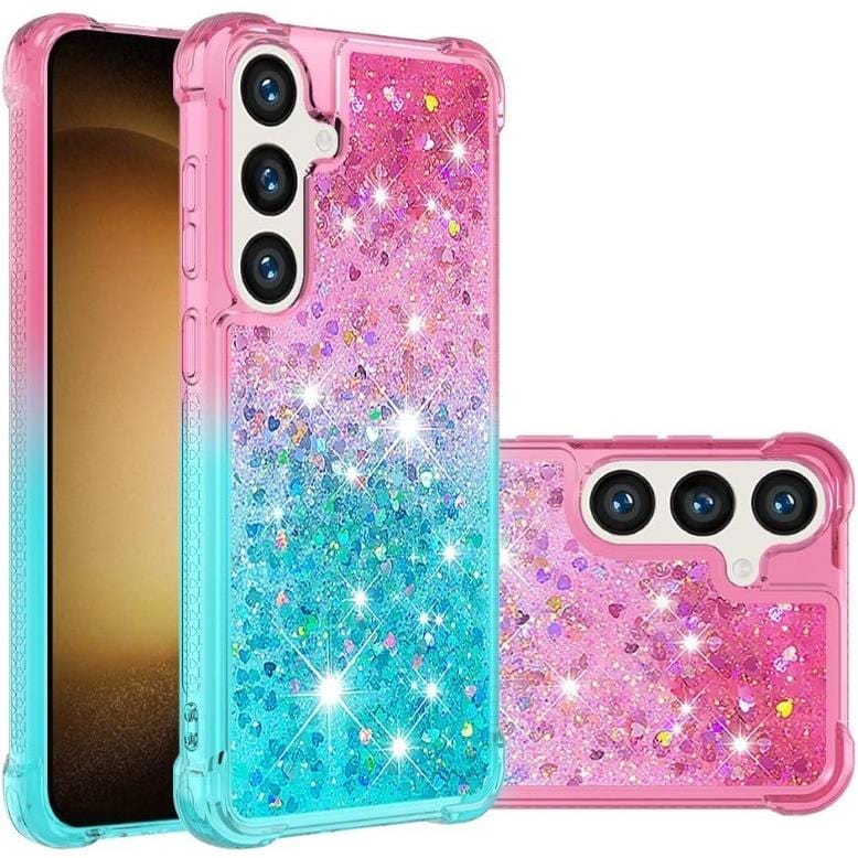 Tuff-Luv Glitter Bomb Bling Case for Samsung Galaxy S24 Pink Blue MF2864