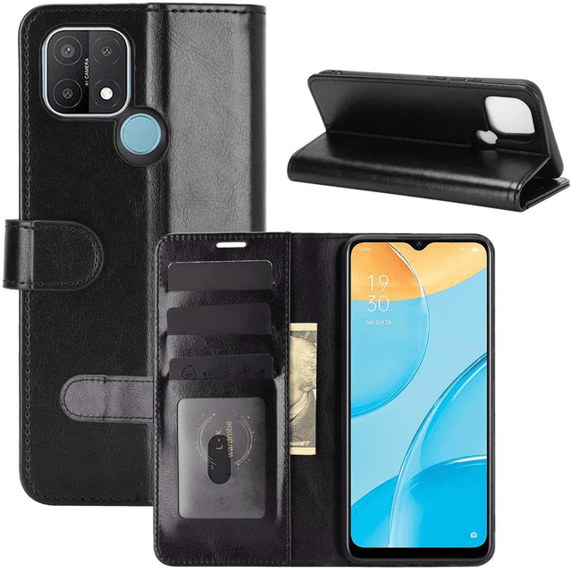 Tuff-Luv Folio Case and Stand for Oppo A15/A15S/A35 4G - Black MF457