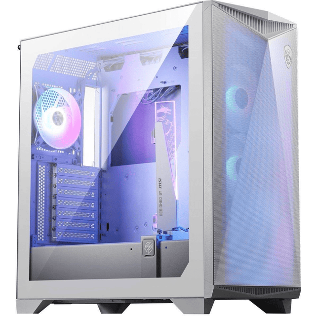 MSI MPG Gungnir 300R Airflow Midi Tower PC Case - White