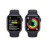 Apple Watch Series 9 GPS 45mm Midnight Aluminium Case with Midnight Sport Band MR9A3QR/A