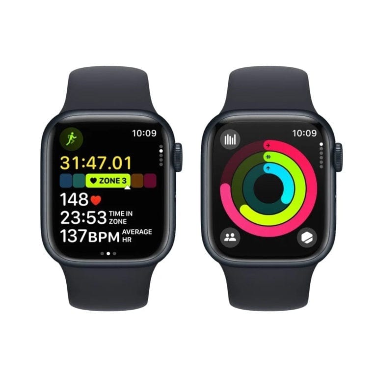 Apple Watch Series 9 GPS 4G 41mm Midnight Aluminium with Midnight Sport Band M/L