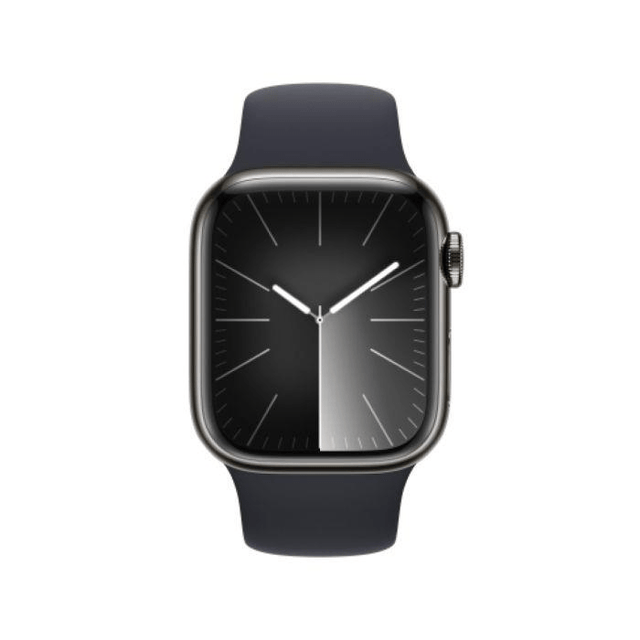 Apple Watch Series 9 GPS + Cellular 41mm Graphite Stainless Steel Case with Midnight Sport Band MRJ93QR/A