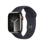 Apple Watch Series 9 GPS + Cellular 41mm Graphite Stainless Steel Case with Midnight Sport Band MRJ93QR/A