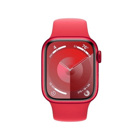 Apple Watch Series 9 GPS 41mm Red Aluminum Case with Red S/M Sport Band