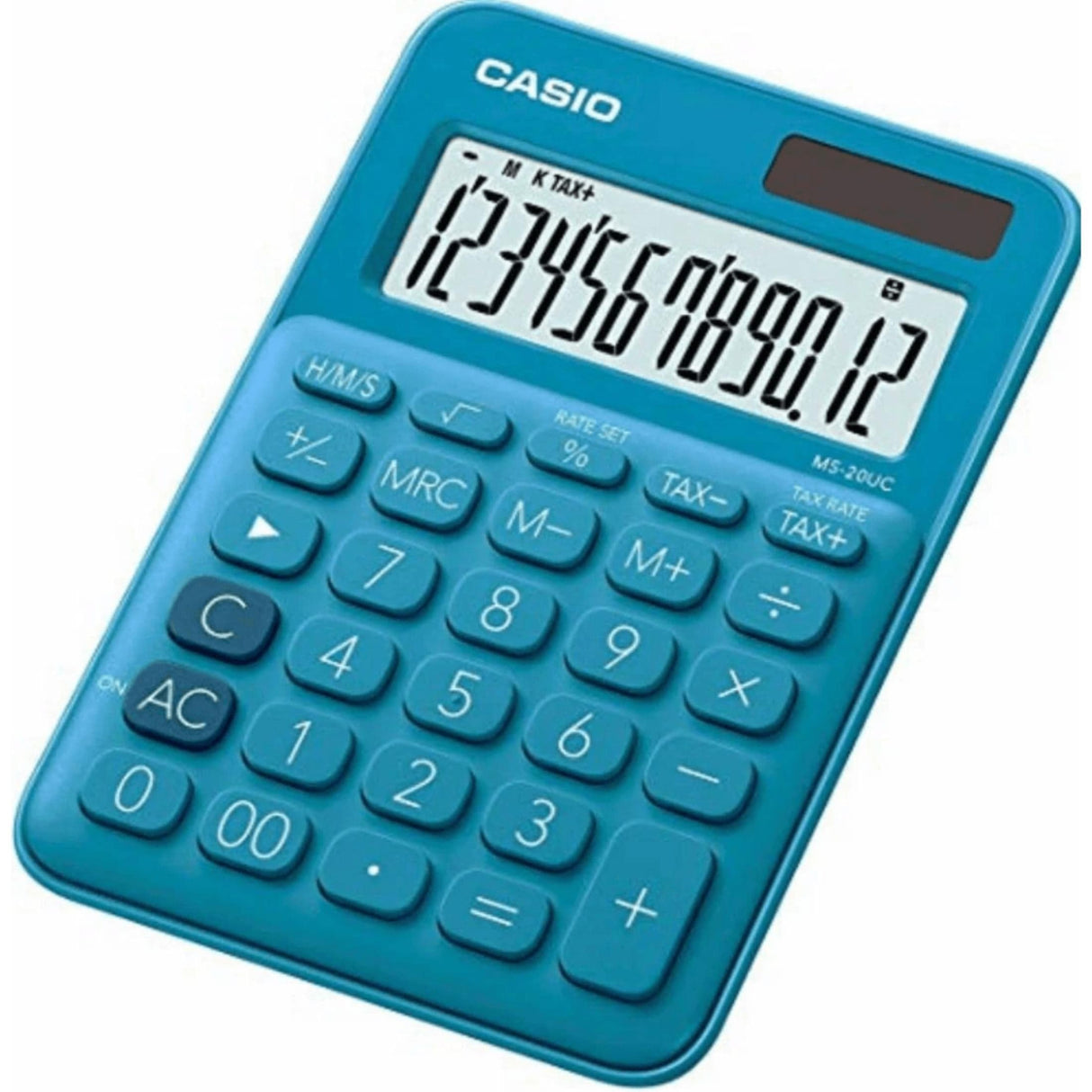 Casio MS-20UC Digit Desktop Calculator Light Blue MS-20UC-LB-S-EC