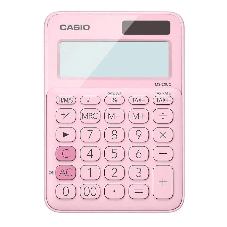 Casio MS-20UC Digit Desktop Calculator Pink MS-20UC-PK-S-UC