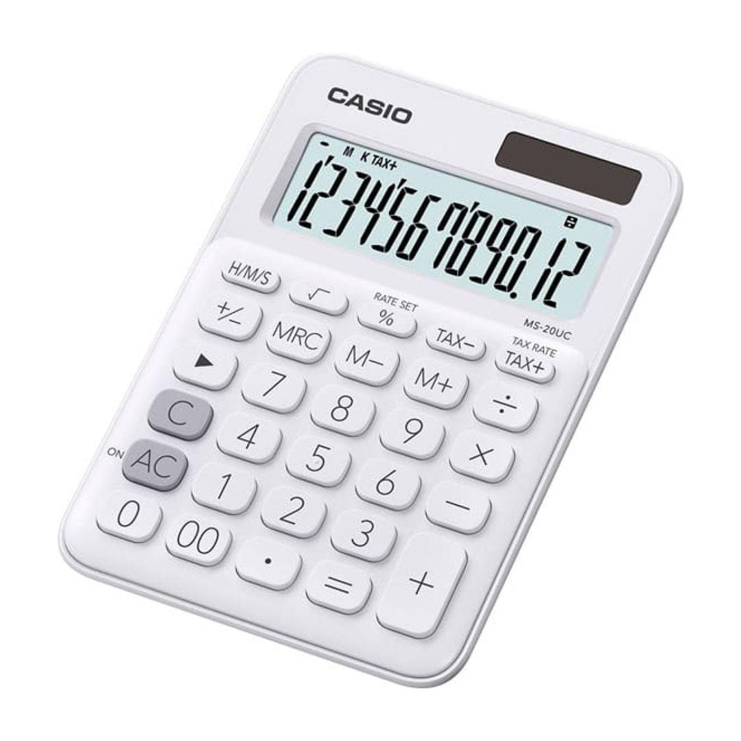 Casio MS-20UC-WE 12-Digit Desktop Calculator White