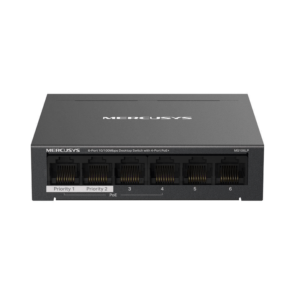 Mercusys 6-port 10/100Mbps Desktop Switch with 4-port PoE+ MS106LP