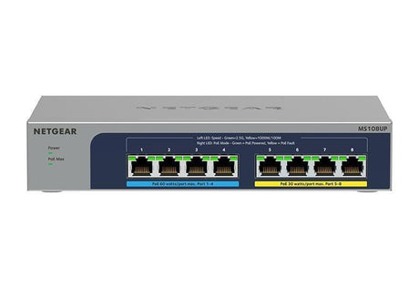 Netgear MS108UP 8-port Multi-Gigabit 2.5G Ultra60 PoE++ Ethernet Unmanaged Switch MS108UP-100EUS