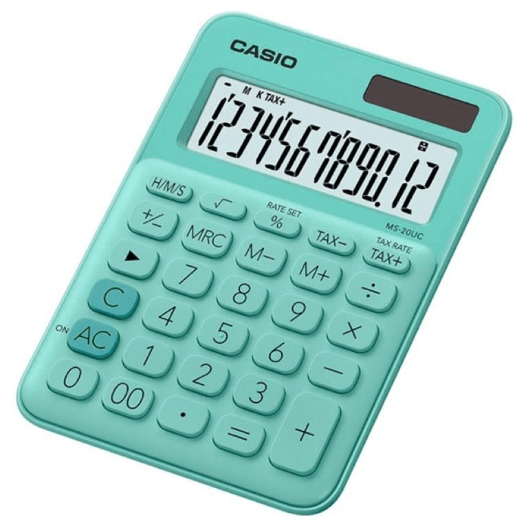 Casio Desktop Calculator Green MS20NC