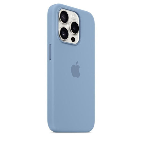 Apple iPhone 15 Pro Winter Blue Silicone Case with MagSafe Support