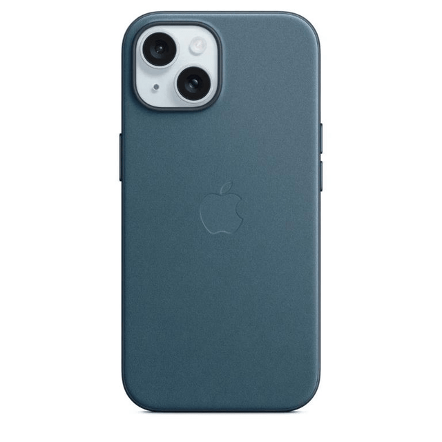 Apple iPhone 15 Plus FineWoven Pacific Blue Case with MagSafe Support