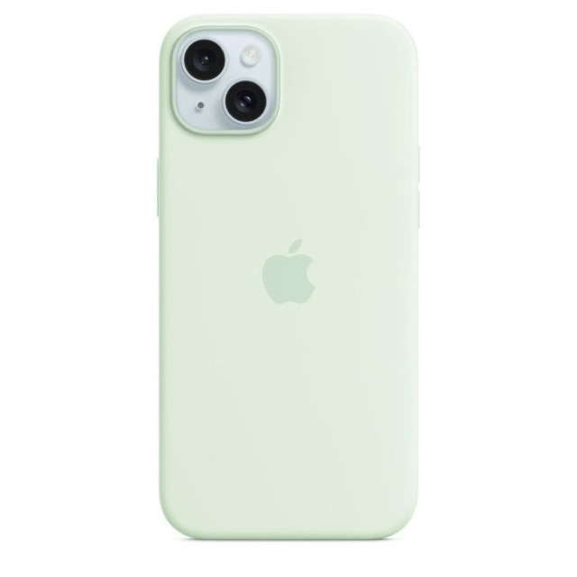 Apple iPhone 15 Silicone Soft Mint Case with MagSafe Support