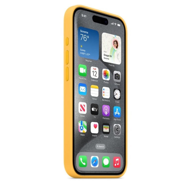 Apple iPhone 15 Pro Sunshine Silicone Case with MagSafe Support