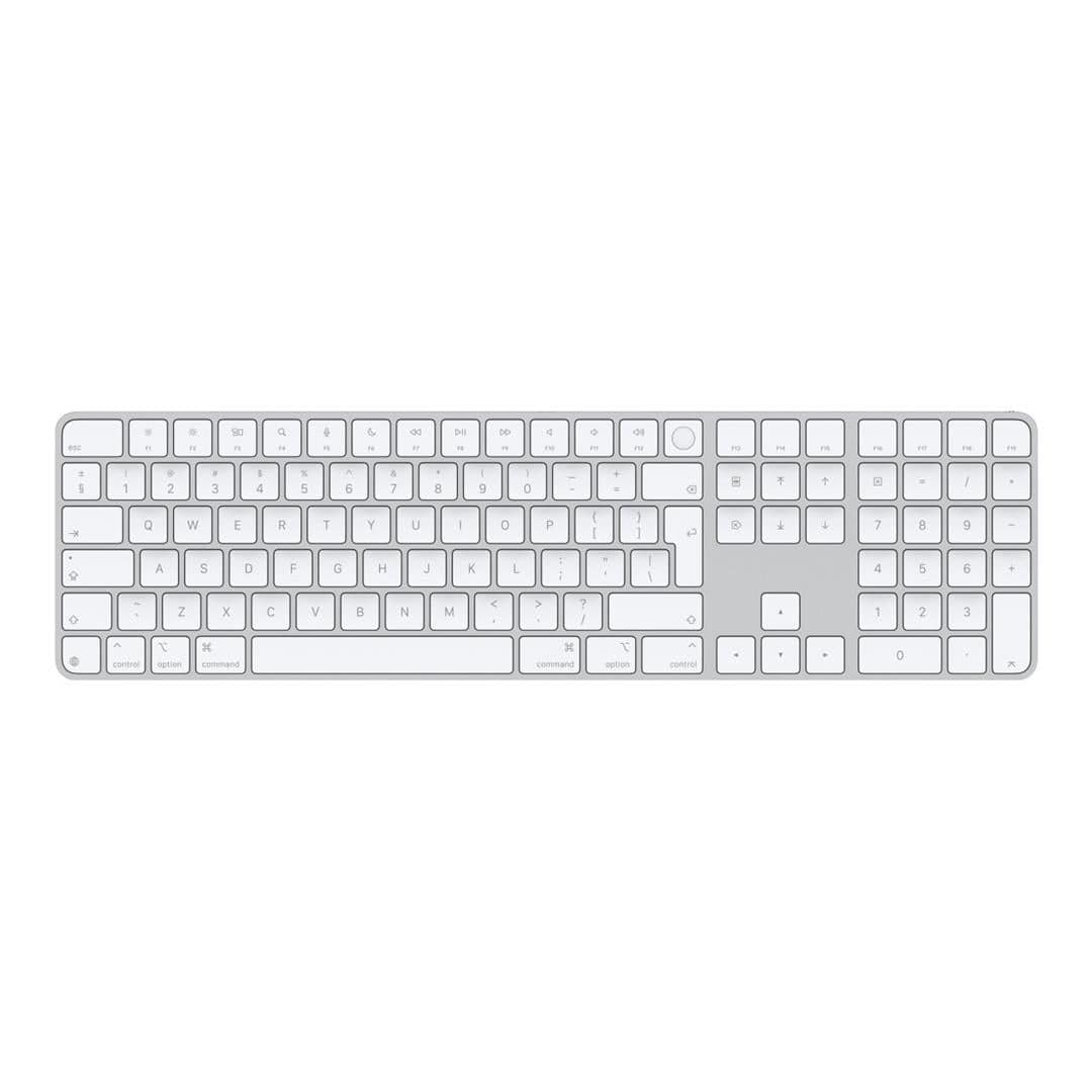 Apple Magic Keyboard with Touch ID and Numeric Keypad - White MXK73Z/A