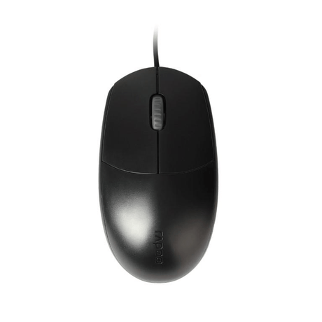 Rapoo N100-BLACK Wired Ambidextrous Optical Mouse