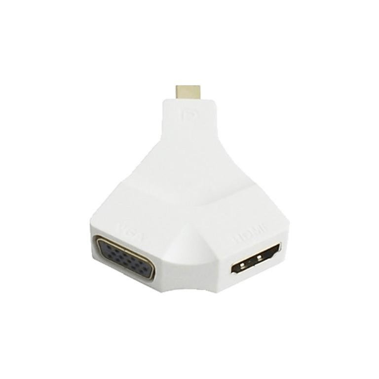 LinkQnet Mini DisplayPort Male to VGA HDMI Female Converter NET-DPIC-031