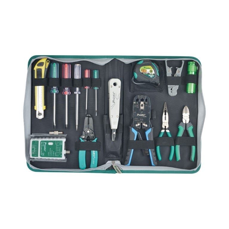 Pro'sKit 15-piece Network Installation Toolkit NET-PK-4013