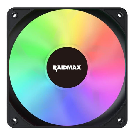 Raidmax NVX120FBDC4 120mm 3pin ARGB Fan 4-pack - Black