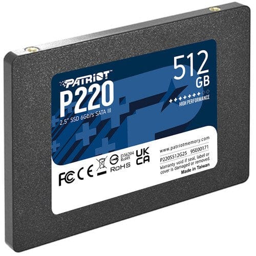 Patriot Memory P220 2.5-inch 512GB Serial ATA III Internal SSD P220S512G25