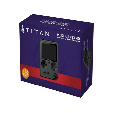 Titan Pixel 8 168-in-1 Retro Portable Handheld Gaming Station P8-168