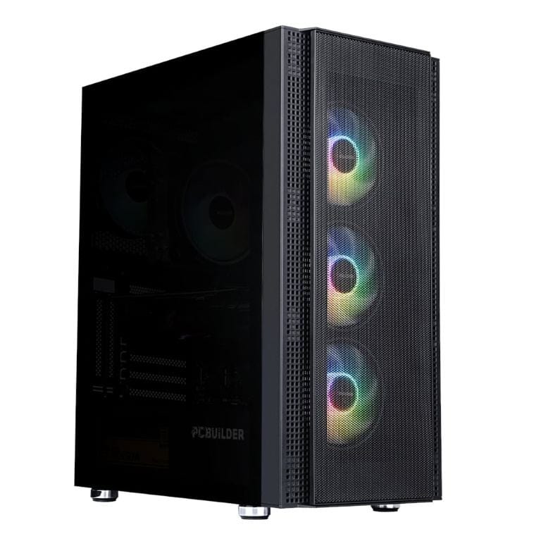 PCBuilder COMMANDER Gaming Desktop PC - AMD Ryzen 7 5700X3D 2TB SSD 32GB RAM GeForce RTX 4060 Win 11 Home