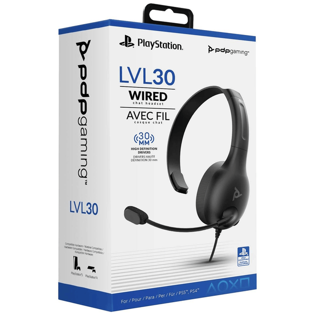 PDP LVL30 Wired One Ear Gaming Headband Black and Grey PDP-051-107-EU