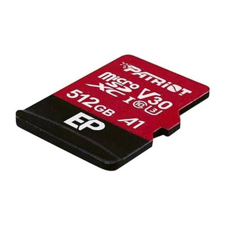 Patriot EP 512GB microSDXC V30 A1 Memory Card with SD Adapter PEF512GEP31MCX