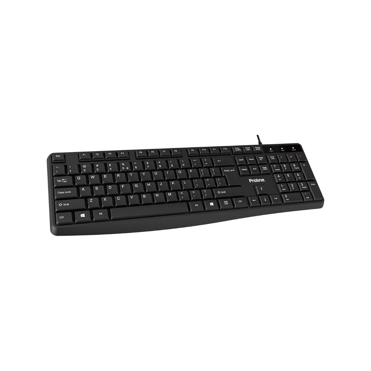 Proline USB Keyboard Black 1 Point 4M Cable PK-108