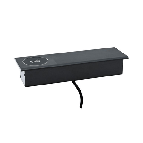 LinkQnet Modern Sliding In-Desk Unit with Wireless Charging POWER-SLIDE-MODERN