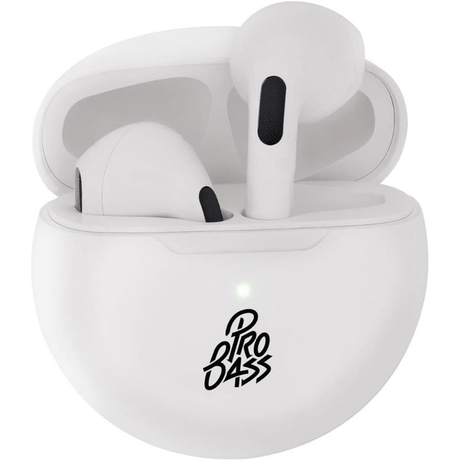 Pro Bass Future Series Wireless Earbuds with Charging Case White PR-1111-WT