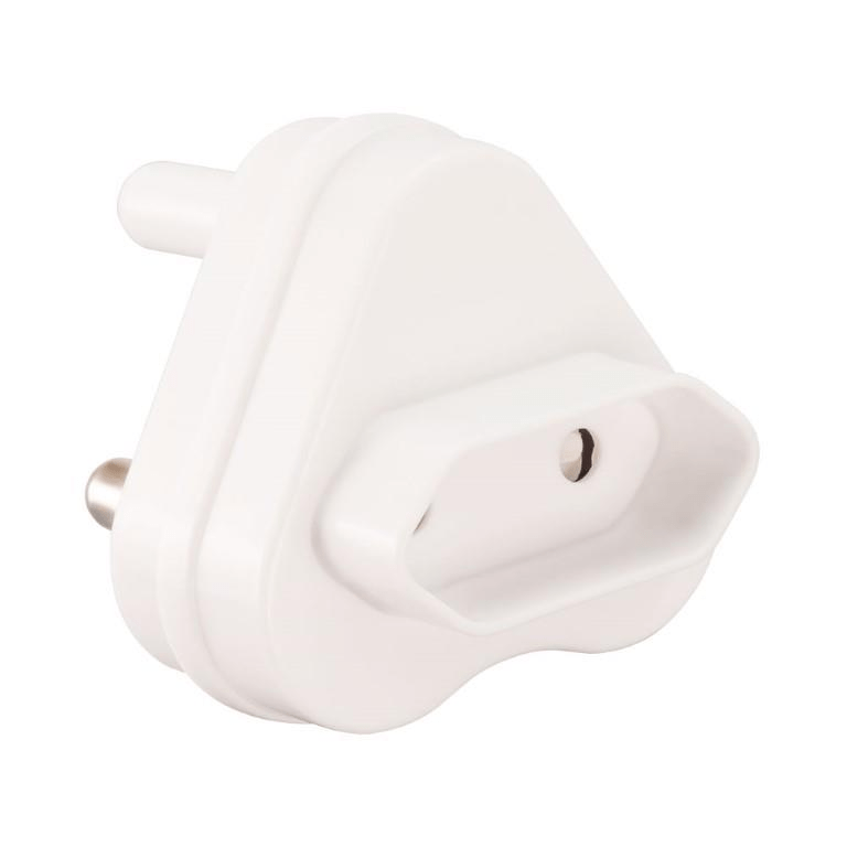 LinkQnet 3-pin 15A SA to 2-pin 10A EU Female Adapter Plug White PWR-ADA-2-3