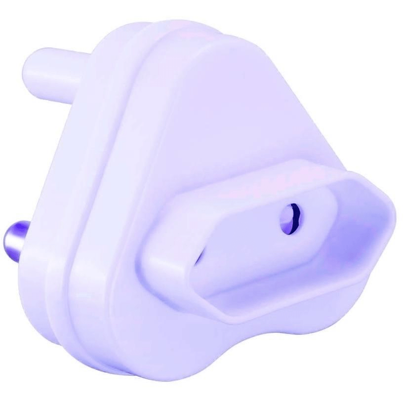 LinkQnet 3-pin 15A SA to 2-pin 10A EU Female Adapter Plug Purple PWR-ADA-2-3-PURPLE