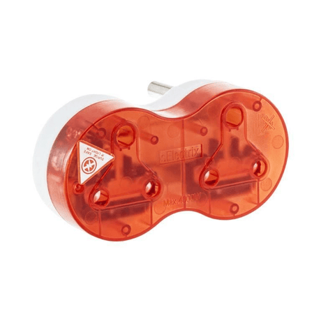 LinkQnet 2x 3-Way Surge Adapter Red Top Plug PWR-ADA-2X16-SURG-RD